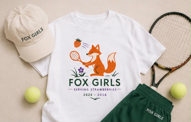 T-shirt Fox Girls bianca flat lay