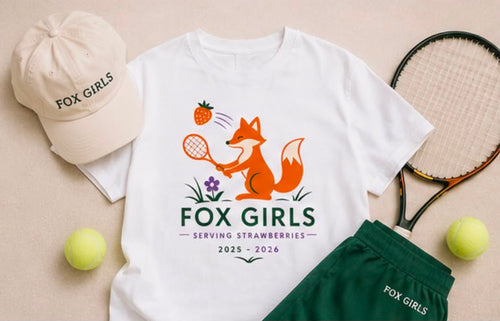 T-shirt Fox Girls bianca flat lay