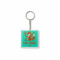 Portachiavi FOXGIRLS turchese con logo volpe arancione
